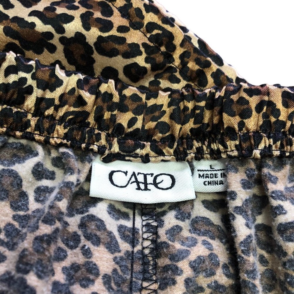 Cato Animal Print Pajama Pants Satin Feel Size Large - Picture 5 of 6